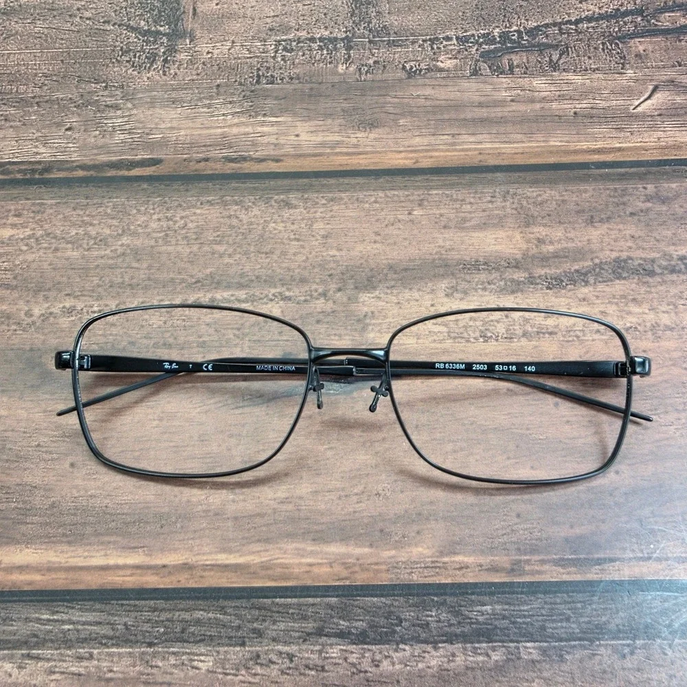 Ray-Ban RB 6336M 2503 Matte Black Rectangular Eyeglasses 53-16-140*READ*